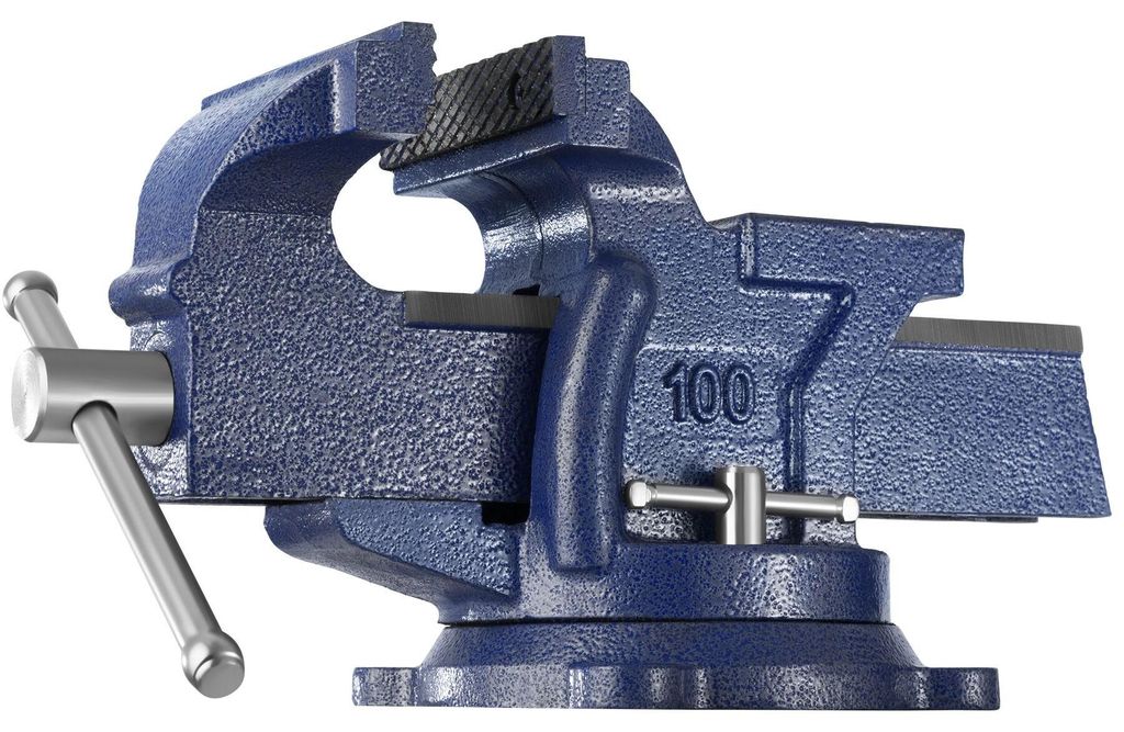 tectake® Schraubstock aus Gusseisen 3 Anschraublöcher Produktbild 