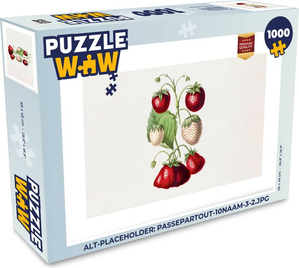 MuchoWow Puzzle 1000 Teile Erdbeeren - Obst - Gesund - Erwachsene - Rätsel