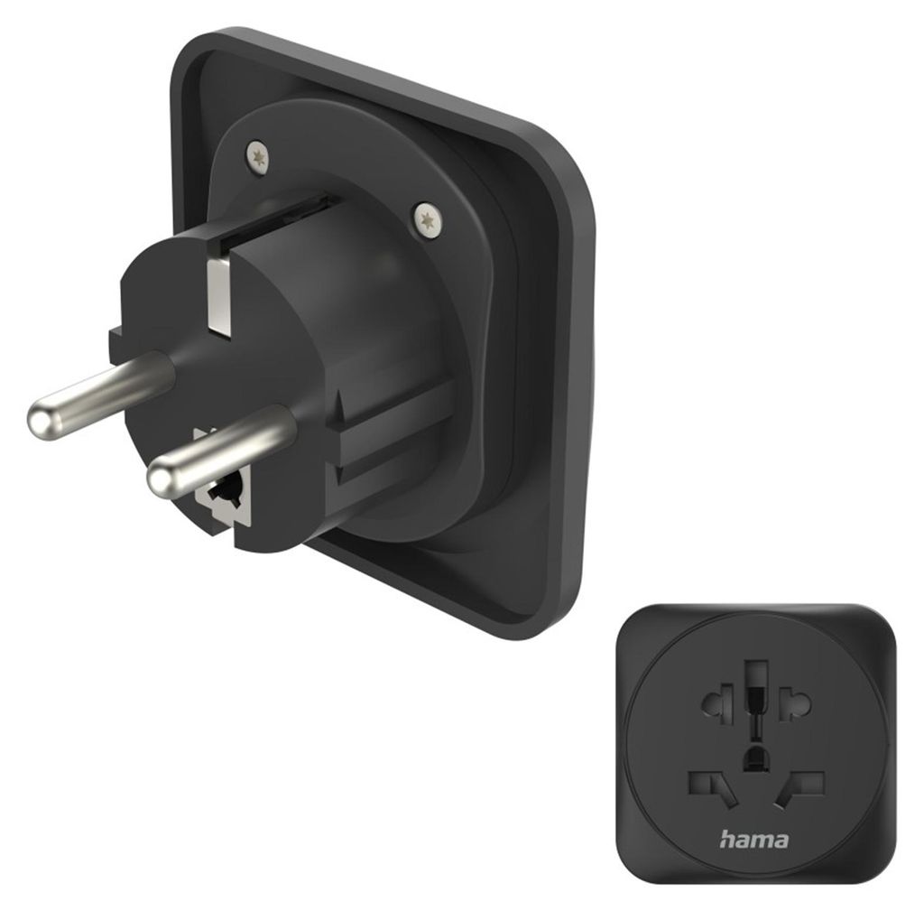 Hama Reiseadapter Typ E und F, 3-polig, für Europa Produktbild 