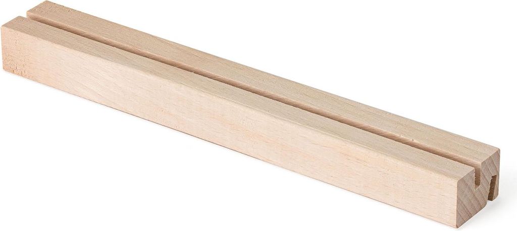 Metrie | Dablin-21BA3 Holz-Kartenhalter, 2 Nut, Reinbuche | 21 cm