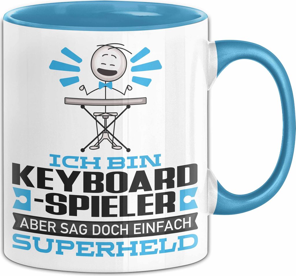 Keyboard-Spieler Geschenk Tasse Ich Bin Keyboard-Spieler Aber Sag Doch Einfach Superheld Lustige Geschenkdiee für Keyboard-Spieler Kaffee-Becher (...