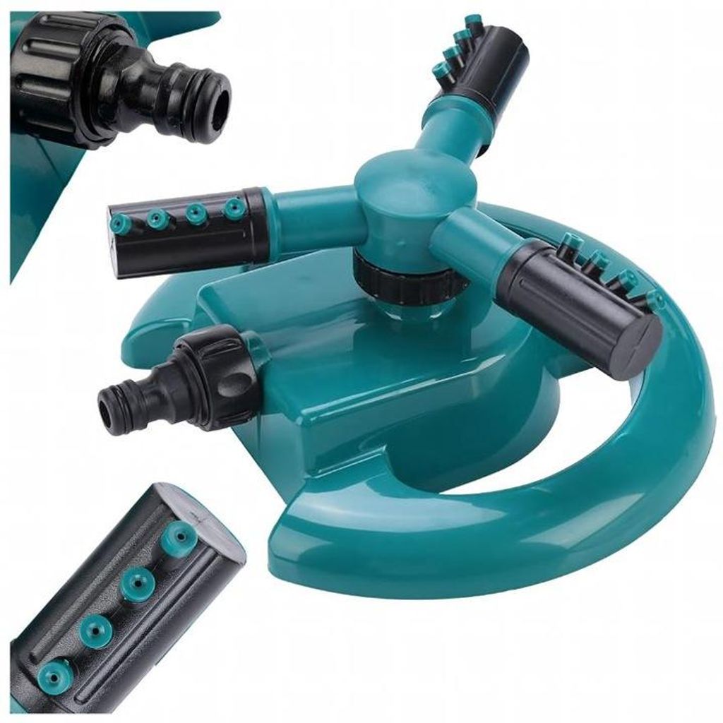 360° Drehbarer Dreiarmiger Gartensprinkler Zur Rasenbewässerung