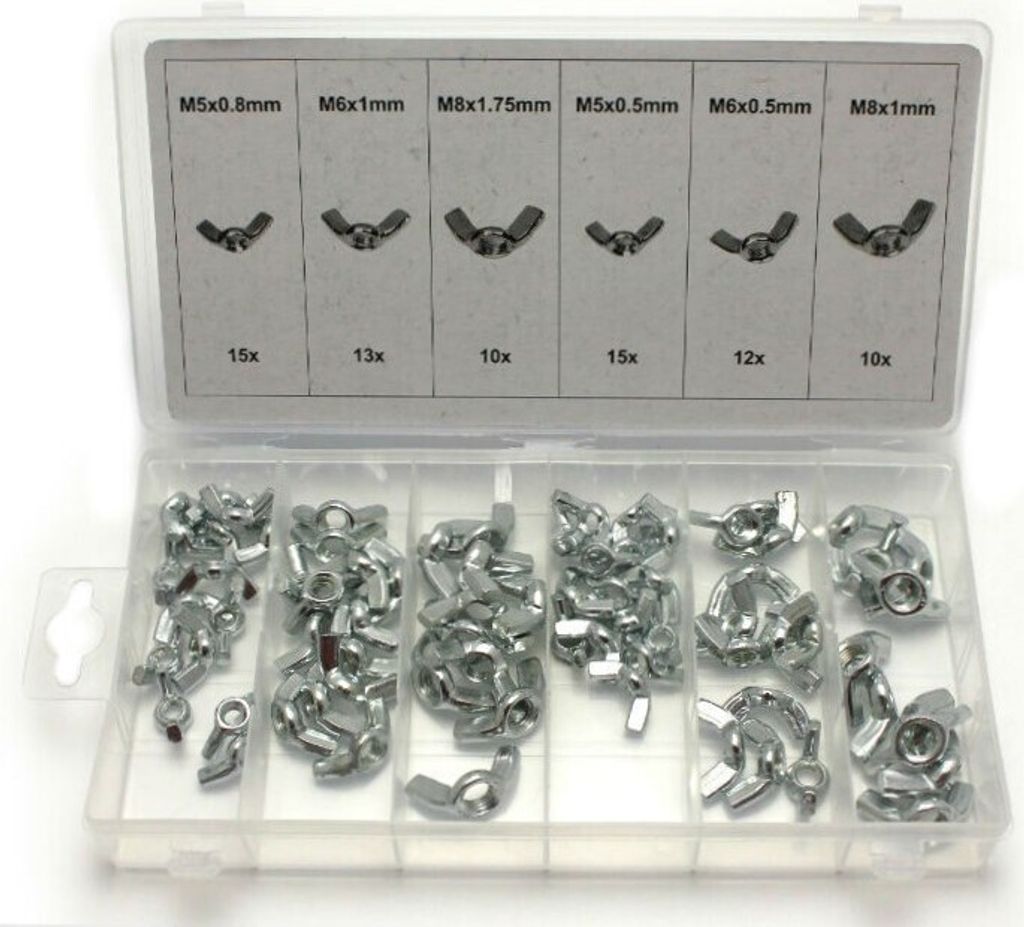 Veto 60146 Flügelmuttern 75 teilig - Metall
