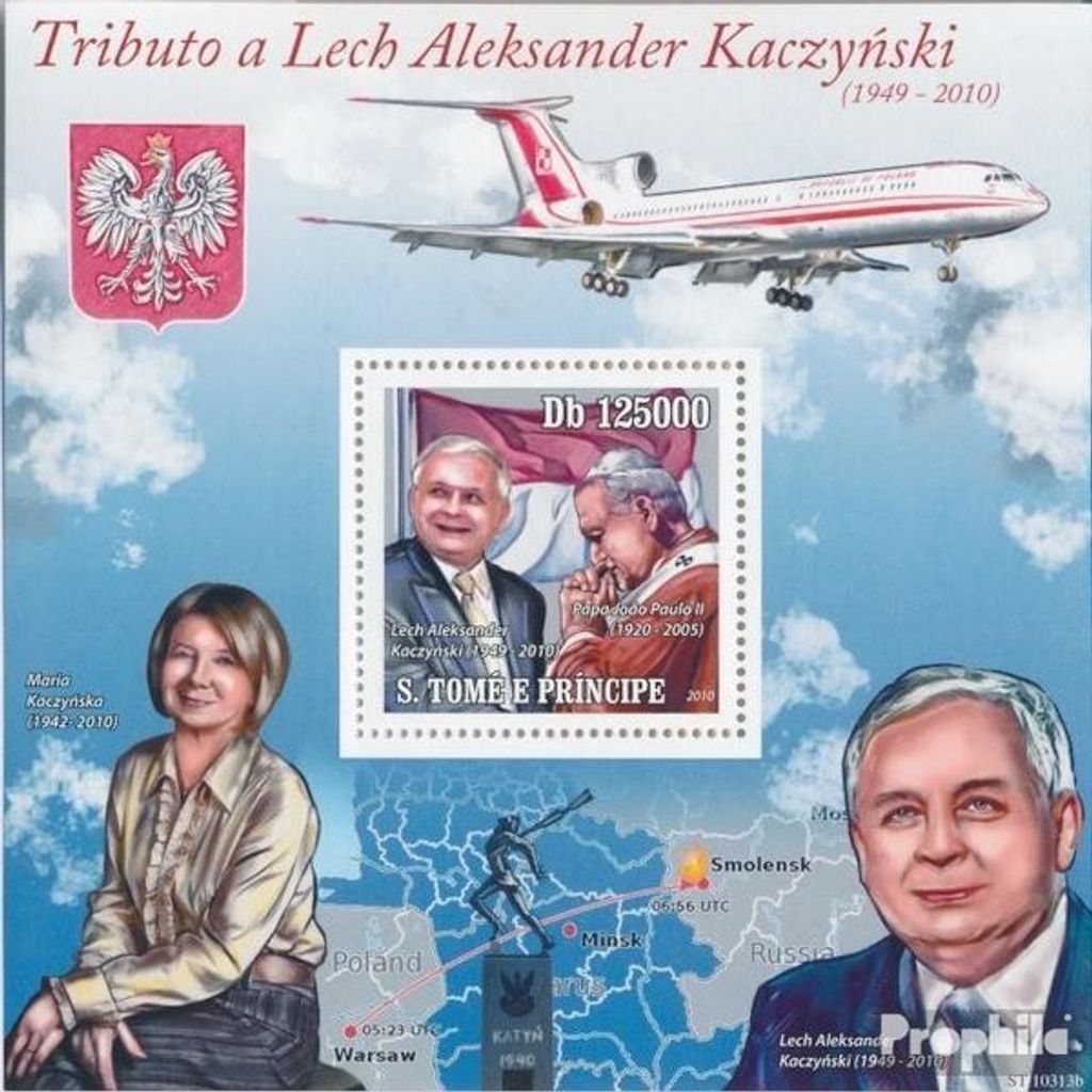 Briefmarken Sao Tome e Principe 2010 Mi Block 783 (kompl. Produktbild 
