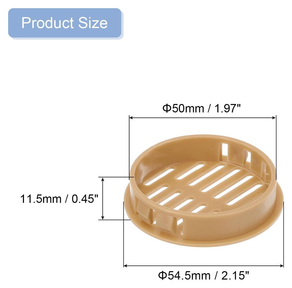 12 Stš¹ck 50mm/1,97" Runde Soffit-Lš¹ftungsgitter, Kunststoff-Soffit-Lš¹ftungsabdeckung, Rundes Mesh-Loch-Luftschieber fš¹r Badezimmer Kš...