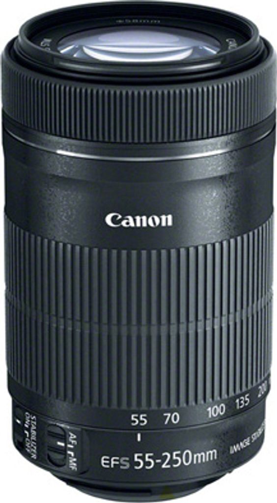 Canon EF-S 55-250mm, SLR, 15/12, Telephoto, Canon EOS 7D, Schwarz, 7 cm