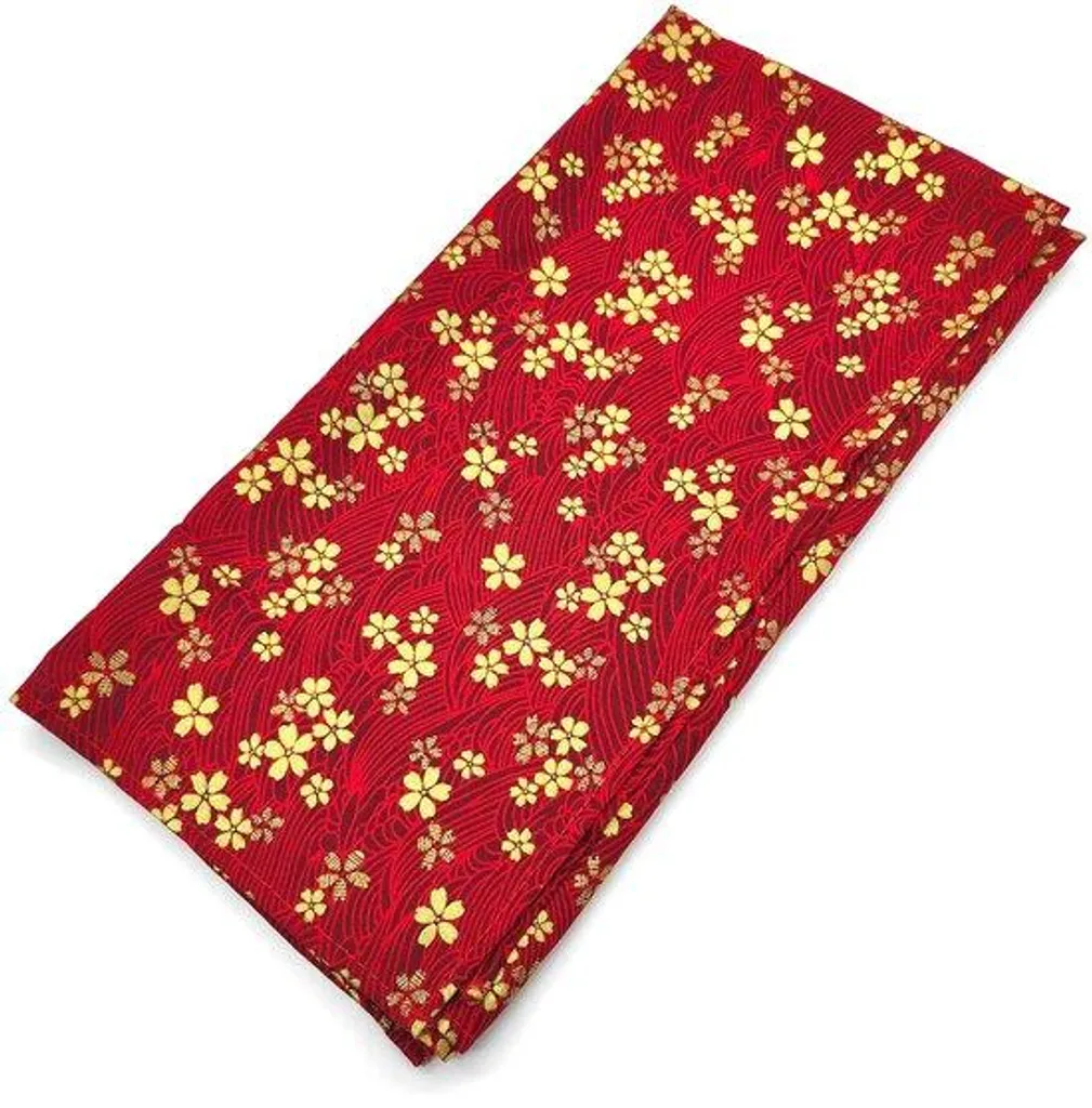 Furoshiki Rouge 70x70cm - Emballage Bento en Tissu Écologique et Durable