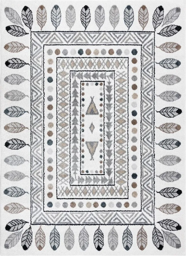 Tapis enfant anti-froid Fun Teepee cream 140x190 cm confort de jeu