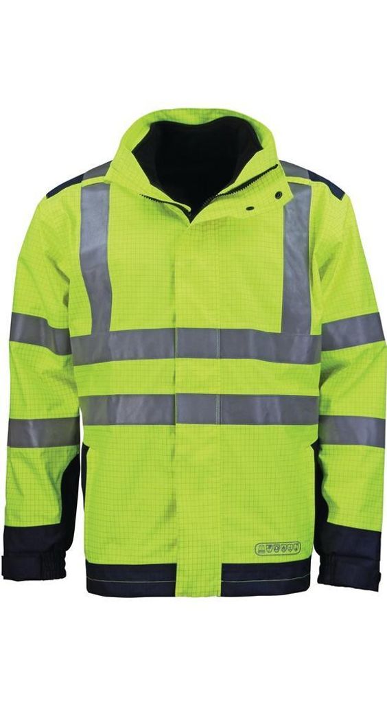 Wetter-,Flamm- u.Warnschutzjacke Gr.L gelb/blau ASATEX