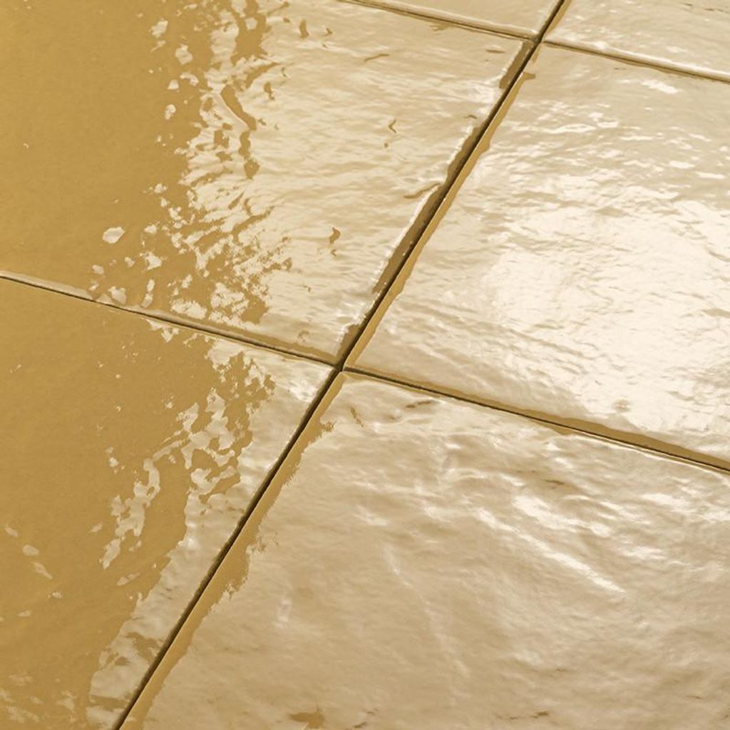 Fliese Fiji Seffarbe Gelb Glänzend | 15 x 15 cm | 0.54 m²/s