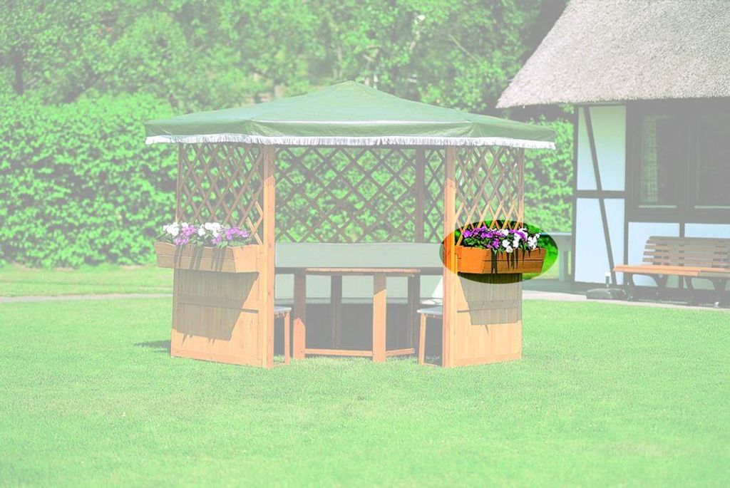 Blumenkasten für Pavillon 'Palma' u. 'Marburg' Promadino Zubehör Holz Kasten