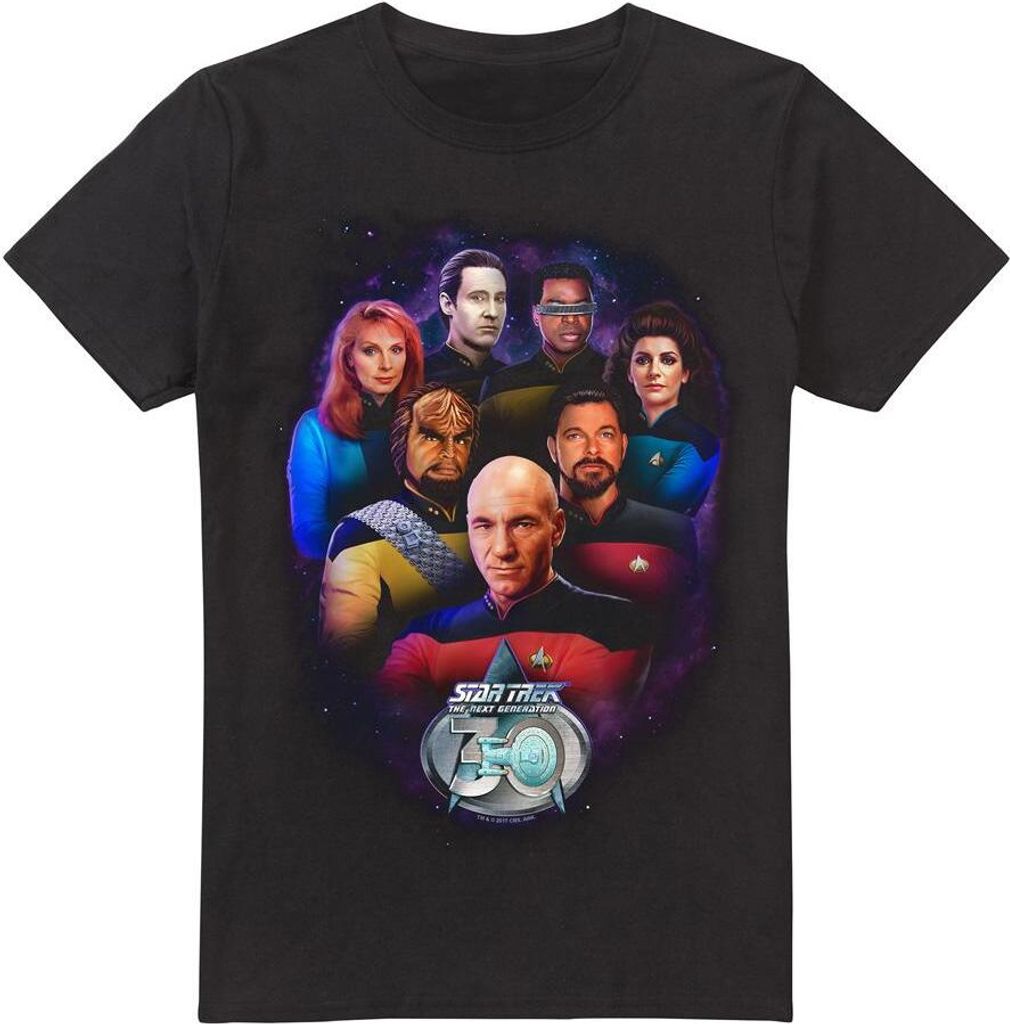 Star Trek - "30" T-Shirt für Herren TV5523 (S) (Schwarz)