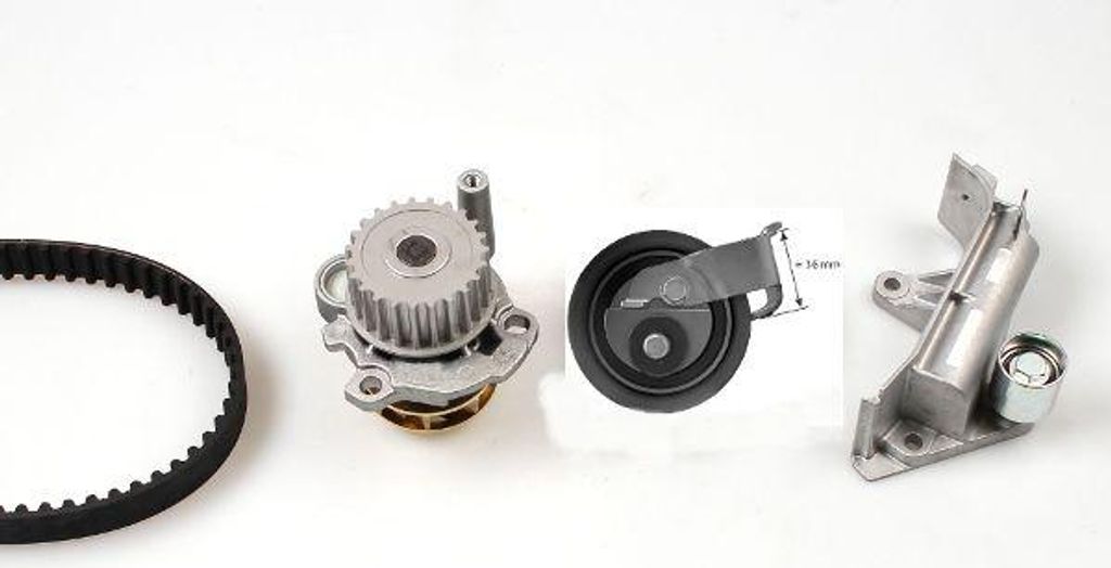 HEPU PK05474 Wasserpumpe + Zahnriemensatz OE 06A121011C kompatibel mit A3 8L, A4 8D, A6 4B, TT, Alhambra, Cordoba, Ibiza, Leon, Toledo, Octavia, Bo...