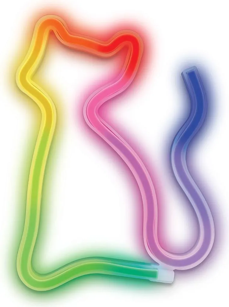Néon LED Chat RGB avec télécommande Forever Light - Lampe déco 25cm