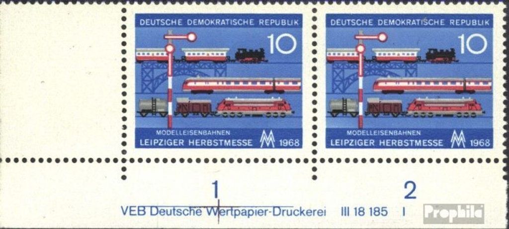 Briefmarken DDR 1968 Mi 1399DV mit Druckvermerk (kompl.Ausg.) gestempelt Herbstmesse
