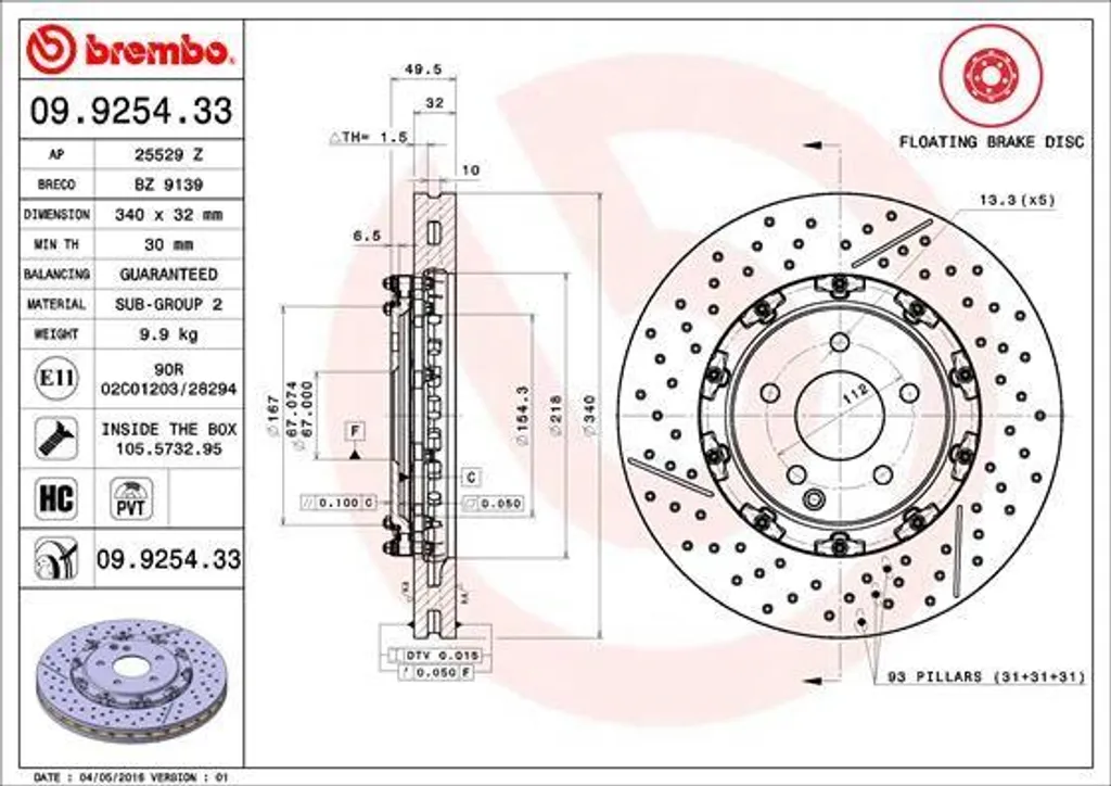 Supprimer les vibrations au freinage sur Mercedes SLK avec Brembo 09.9254.33