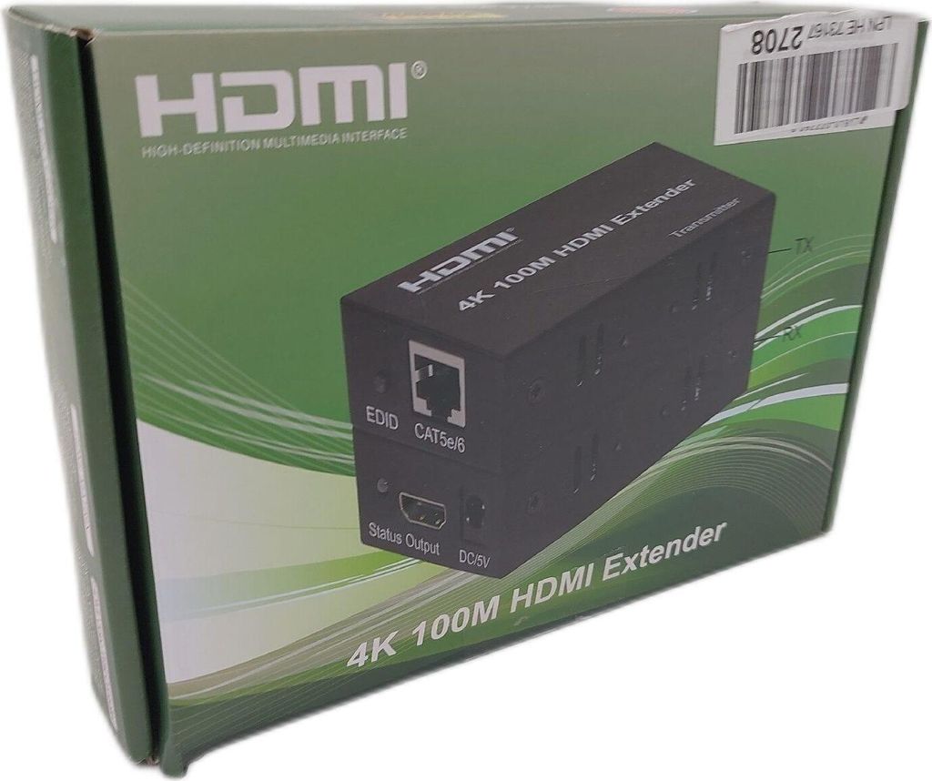 PremiumCord HDMI 4K Extender 100m Übertragung Kabel Cat5e Cat6 Video Gehäuse High-End Qualität
