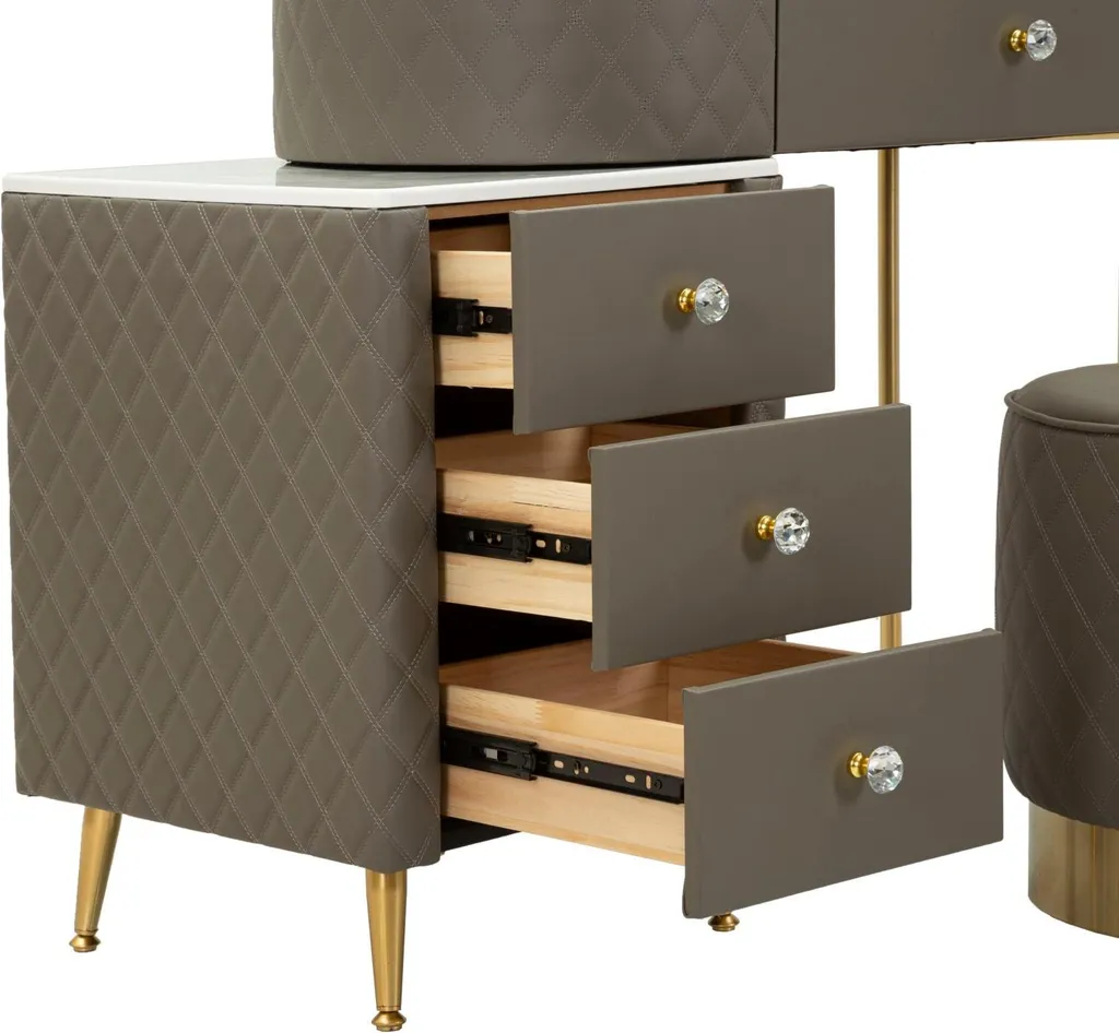 Console de hall d'entrée grise 120cm Sharon - Table d'appoint moderne