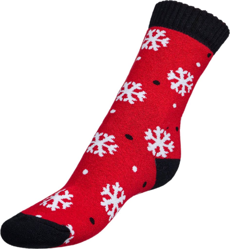 Socken Thermo Flake Rot - 39-42 - Rot,Weiß