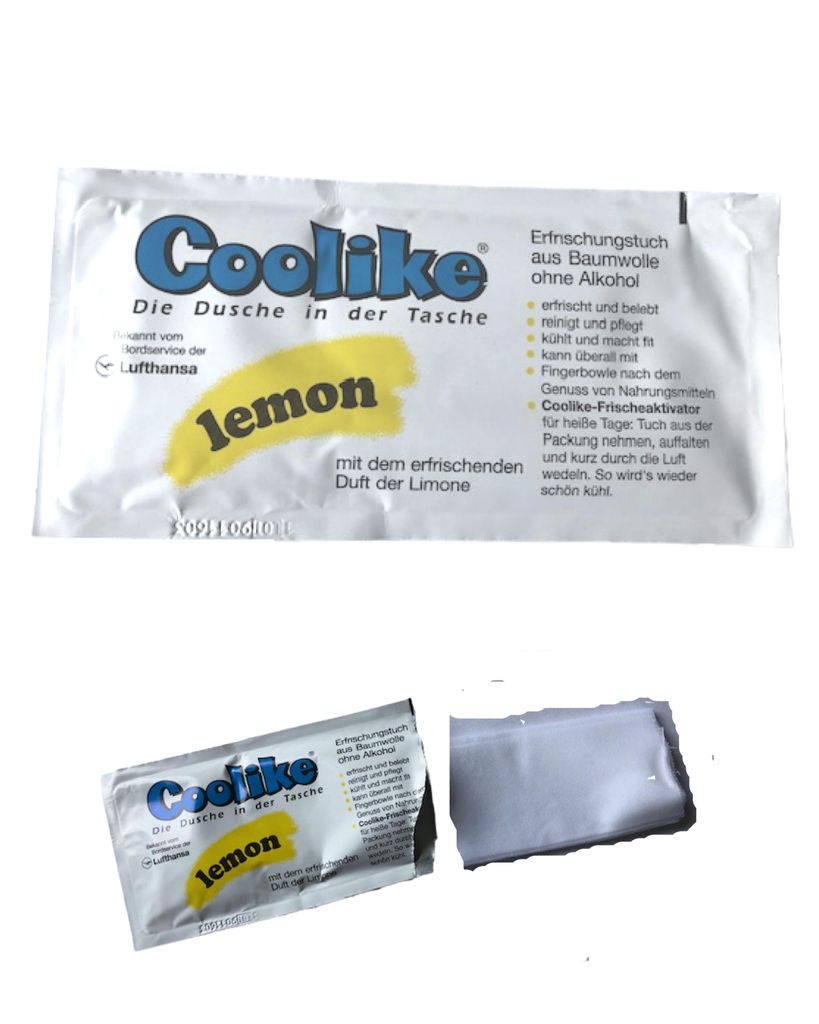 Erfrischungstücher mit Lemon-Duft, ideal für unterwegs oder Produktbild 