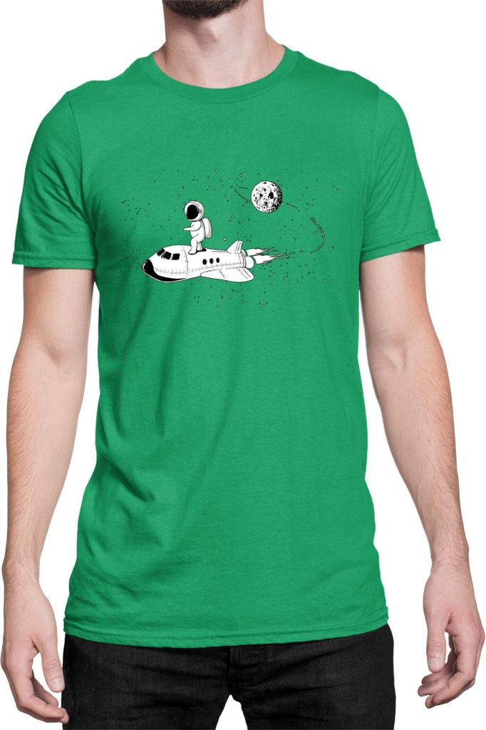 Herren T-Shirt Nasa Space Theme Nasa 003, Man 2XL / Grün