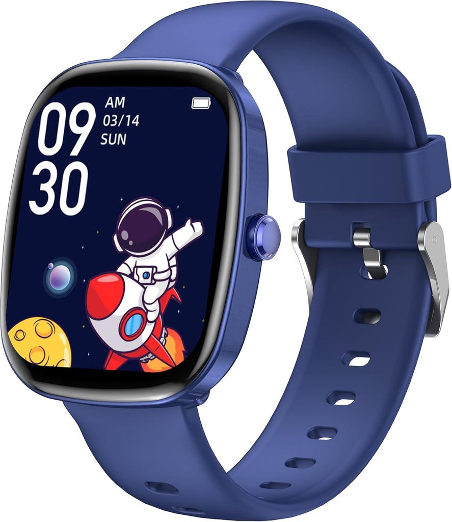 Für Kinder, Mädchen und Jungen Smartwatchmit Schrittzähler, 100 Sportmodi, Herzfrequenzmesser, Schlafüberwachung, Wecker, Fitness-Tracker