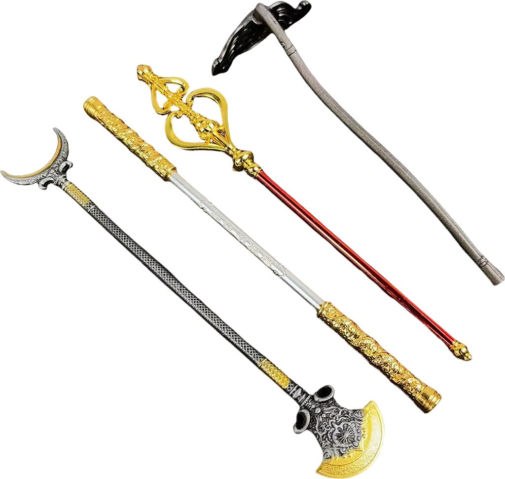 4 Teile/satz Wukong Goldene Knüppel Rake Staff Kit Geschnitzte Reise in den Westen Charakter Waffe Ruyi Jingu Bang Monkey King Bar Golden Hoop Sti...