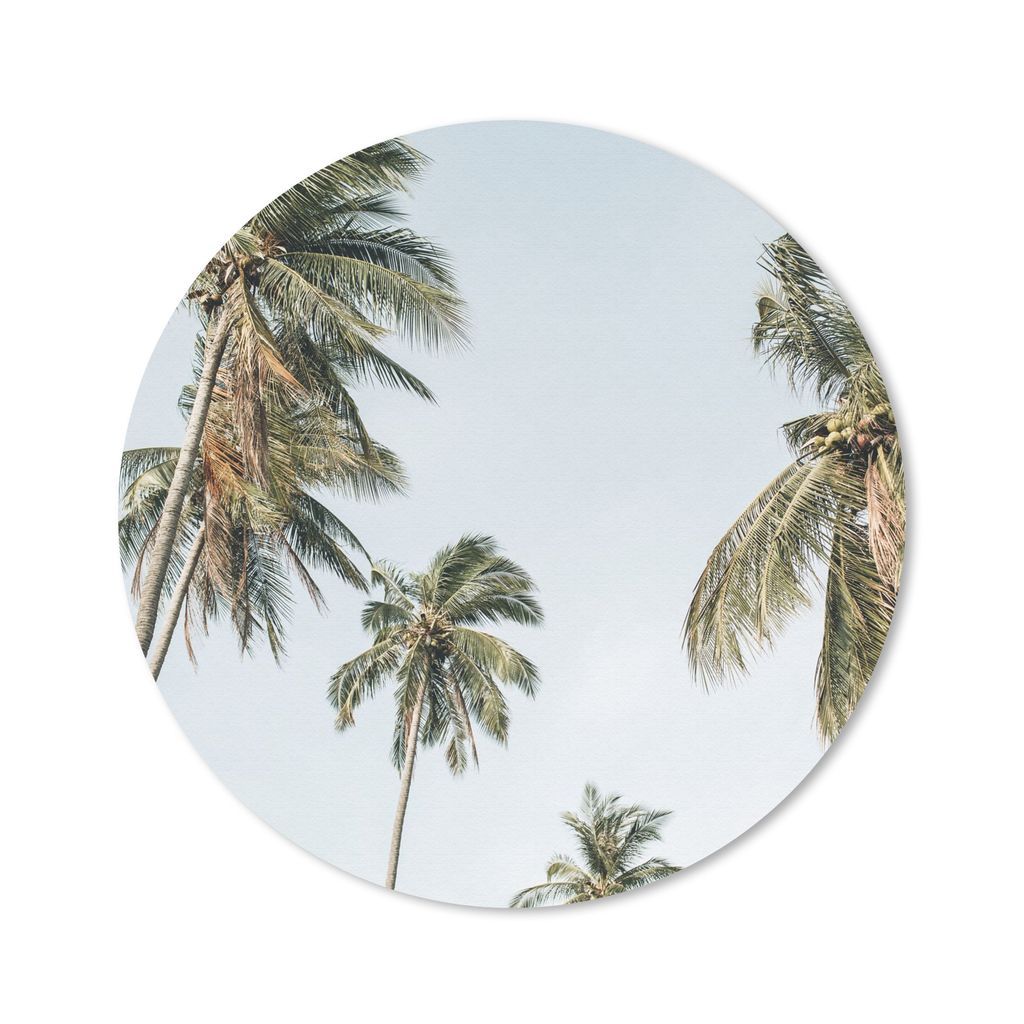 MuchoWow Mauspad Mousepad Palmen - Sommer - Tropisch 20x20 cm - Mousepads - Maus Mat - Pad - Mausunterlage - Schreibtischmatte
