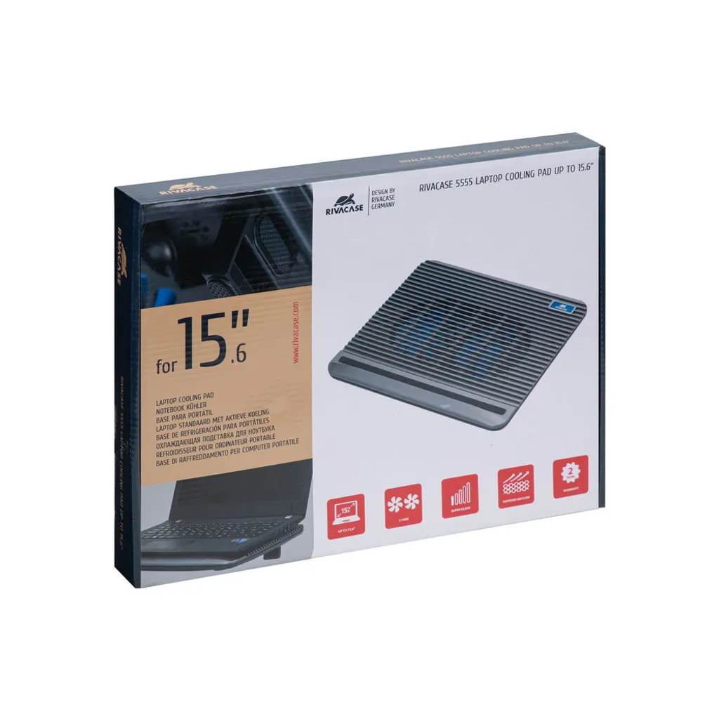 Riva Case 5555 Silver Support Refroidisseur PC Portable 15.6 Pouces - 12