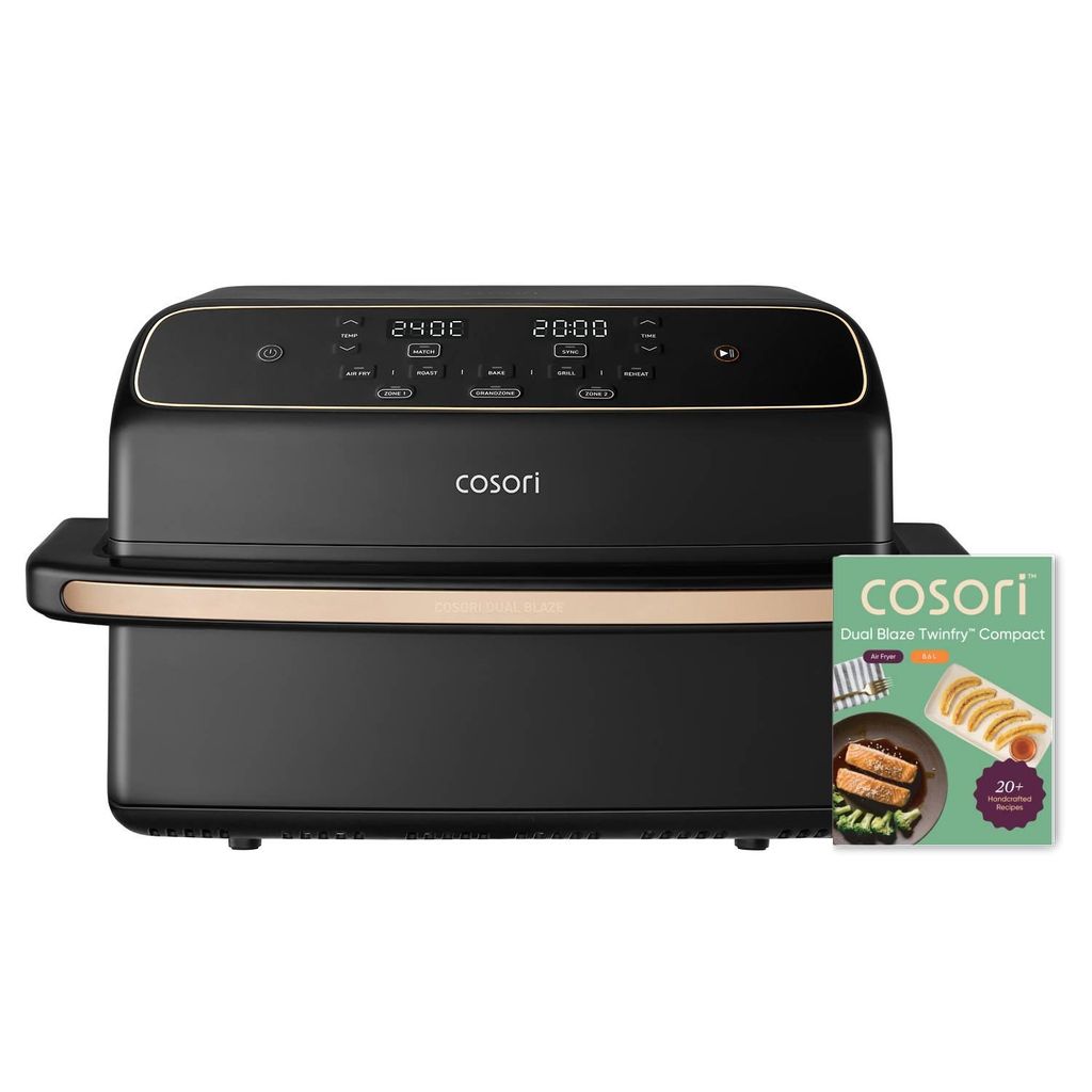 COSORI Dual Blaze TwinFry Compact Heißluftfritteuse 8,6 L 2700 W mit Dual Zone, PFAS-freier Keramikbeschichtung, SYNC & MATCH, CAF-TF801-CEUR