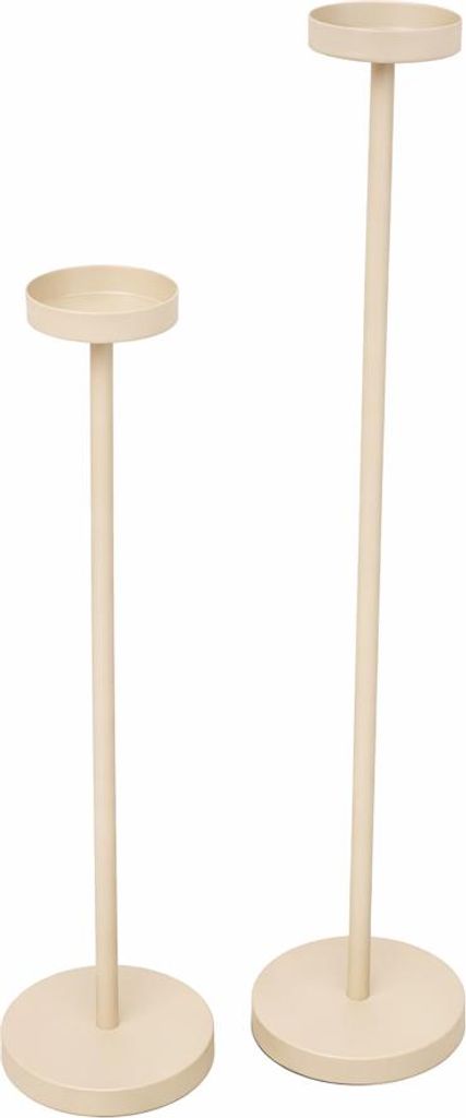 LOFT42 Stehkerzenständer-Set Eve Rund - Beige Metall Produktbild 