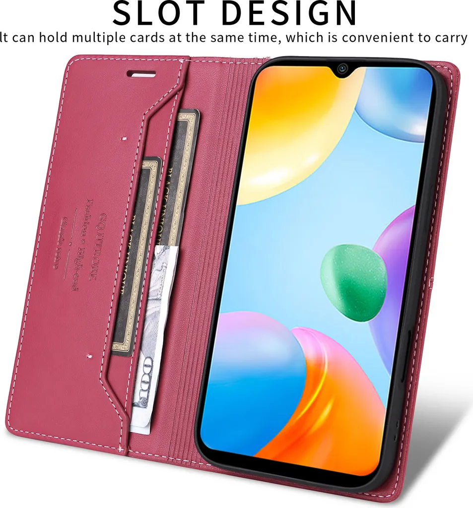 Custodia Portafoglio Per Xiaomi Redmi Note 11 Pro 4G/5G | PU Pelle Con Slot Carte E Supporto | Fiori - 3