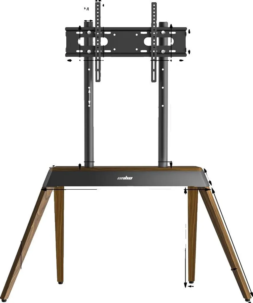Support TV sur Pied Noir Réglable pour Écrans 40 à 86 Pouces VESA