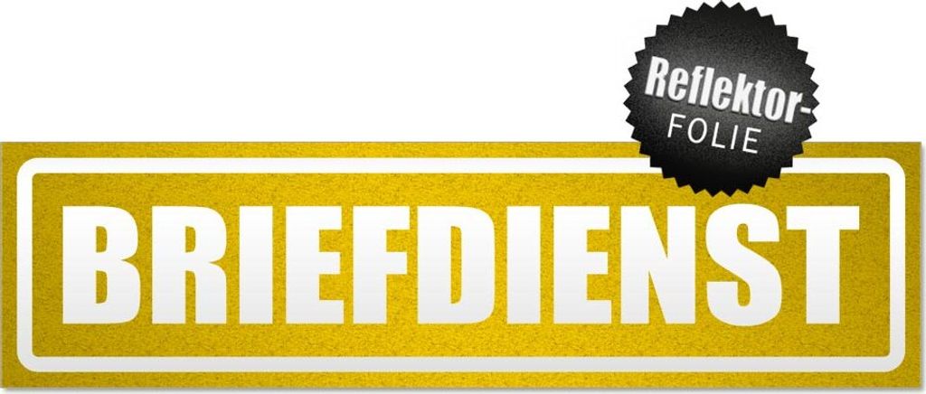 Briefdienst invertiert Magnetschild Schild magnetisch