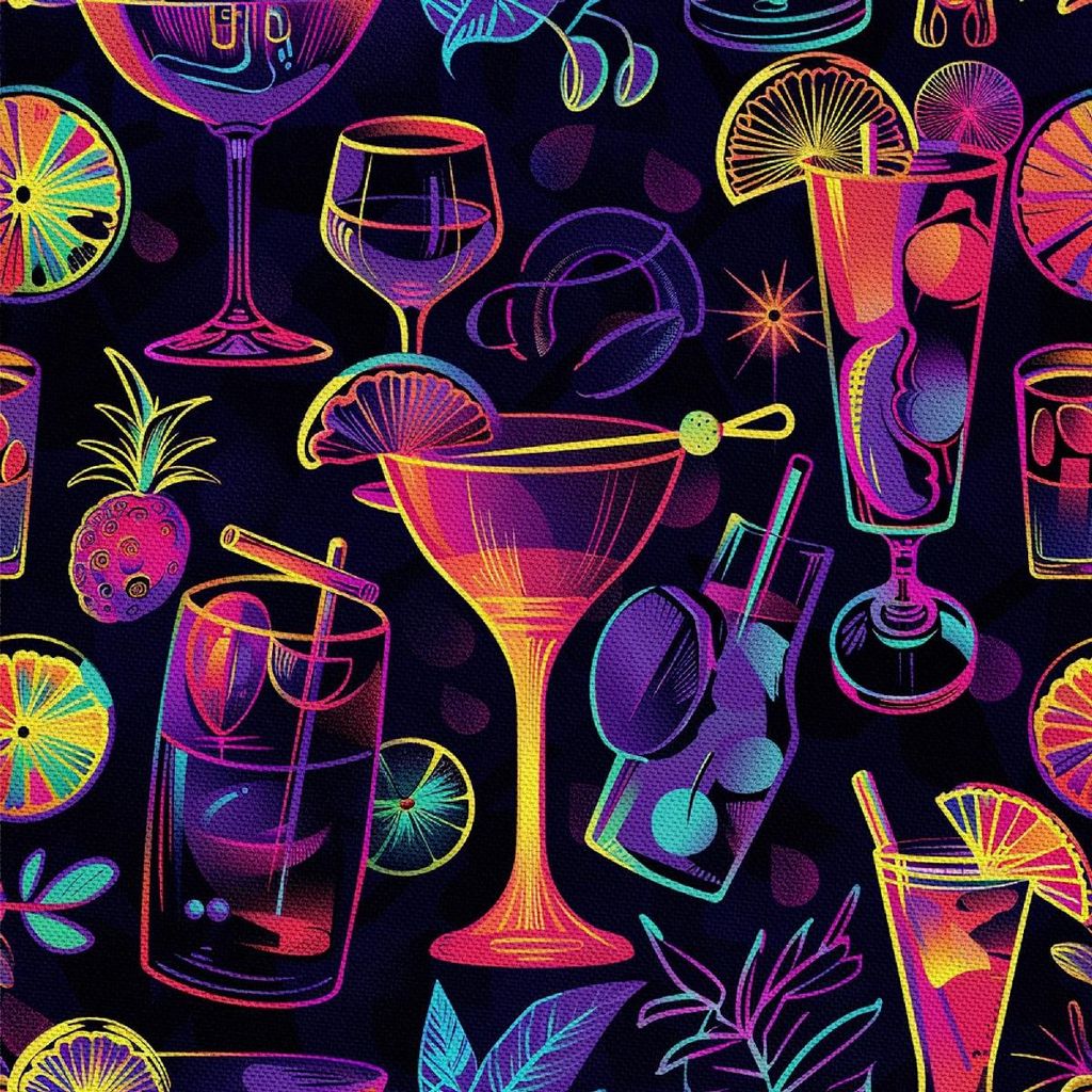 OUTDOOR DEKOSTOFFE OXFORD - Motiv Cocktail | DX8691