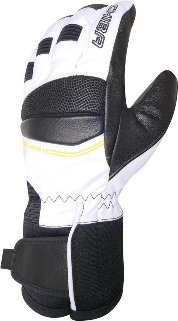 CHIBA Olympic II - wasserdichte Radhandschuhe weiß, Größe 8, Primaloft, Touch...