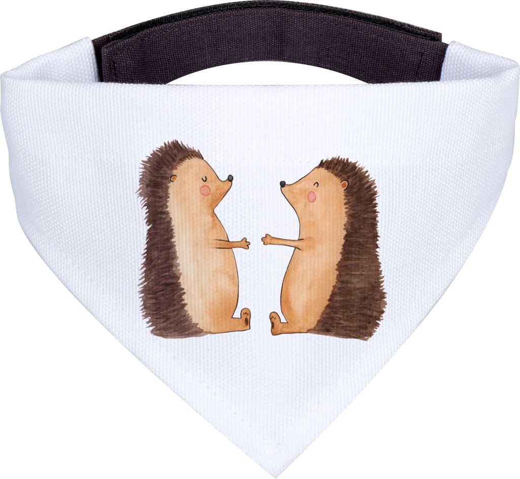 Mr. & Mrs. Panda Halstuch Hund Igel Liebe - Weiß - Geschenk, Hunde Hals Tuch, Freundin, Bandana, Hochzeitstag, Dreieckstuch, Partner, für