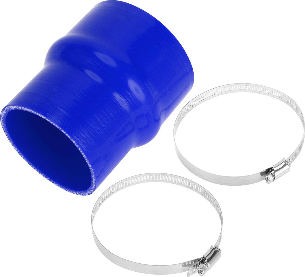 1 Satz 89mm/3,5"-102mm/4,02" 127mm/5" Länge Blau Autosilikonschlauch mit Schellen Hump Schlauch Kühlmittelschlauch Universal
