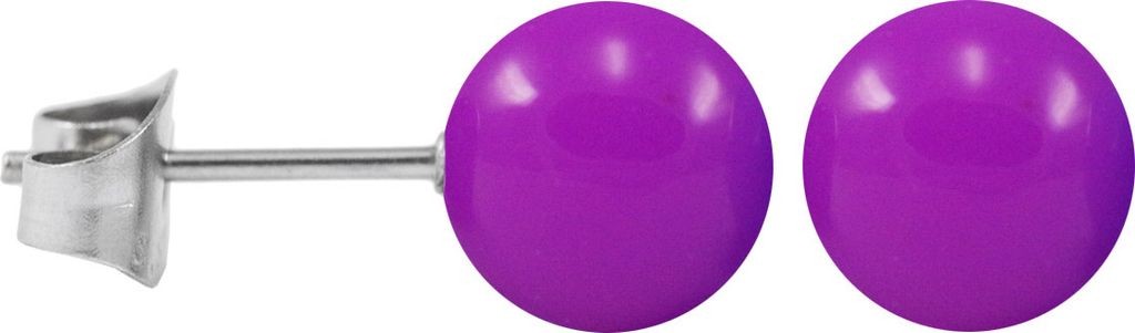 Ohrstecker Chirurgenstahl Neonfarben Größe - 3 mm Farbe - Lila