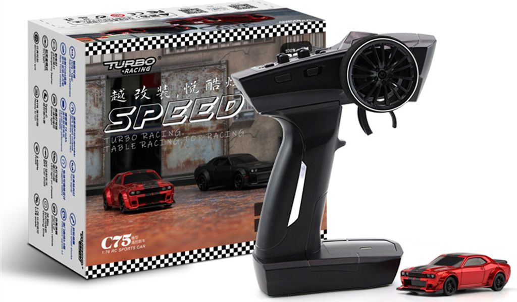 Turbo Racing C75 RTR 1/76 2,4G RWD Mini RC Auto LED Licht Produktbild 2
