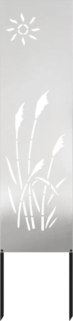 Separè Giardino Argento 32x140 | Acciaio Inox Anti-Ruggine Offerta