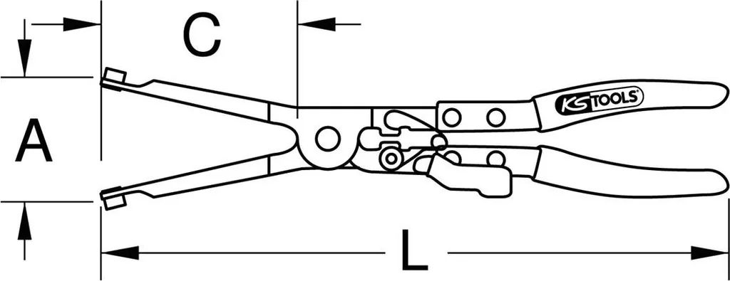 Pince pour colliers d'échappement PSA 310mm - Outil de Serrage