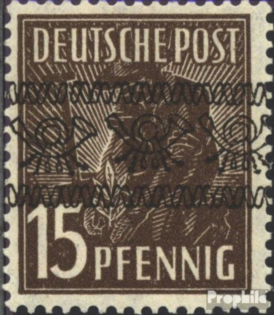 Briefmarken Bizone (Alliierte Besetzung) 1948 Mi 41I postfrisch Posthörnchen (Bandaufdruck)