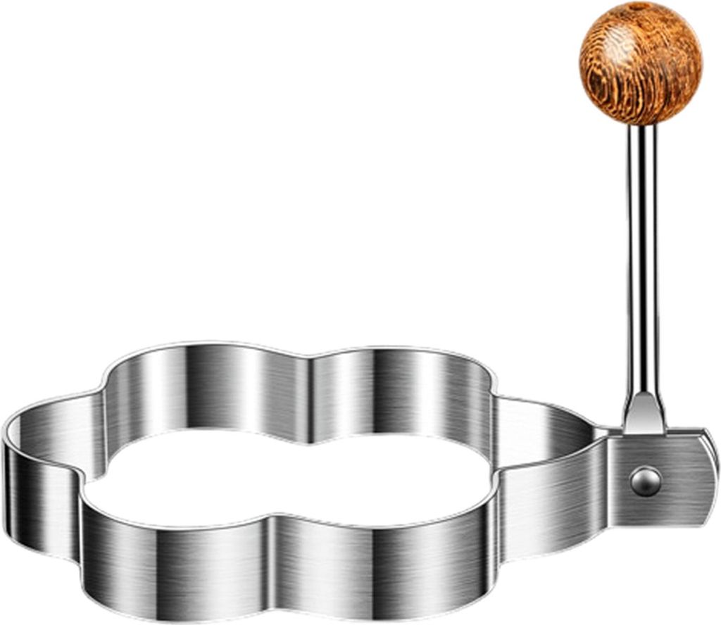 Eierring aus Edelstahl, antihaftbeschichtet, Spiegeleiform, Herz, runde Blume, fünfzackige Sterne, Frühstücks-Kochutensilien