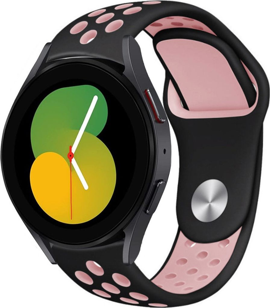 Strap-it Samsung Galaxy Watch 5 - 40mm Sportarmband (Schwarz/Rosa)