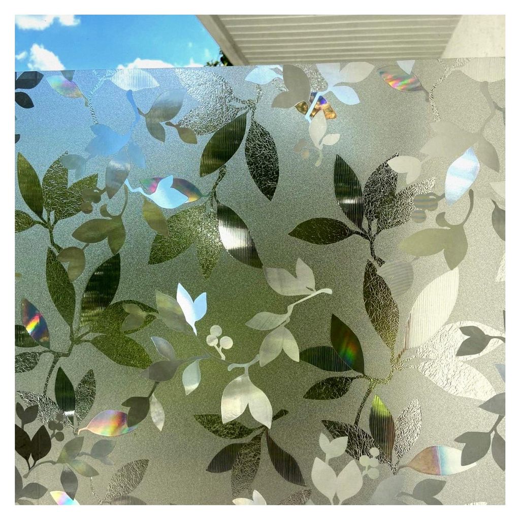 LINEA Fix Dekorfolie statisch - Fensterfolie mit Blättermotiv - 46 x 150 cm