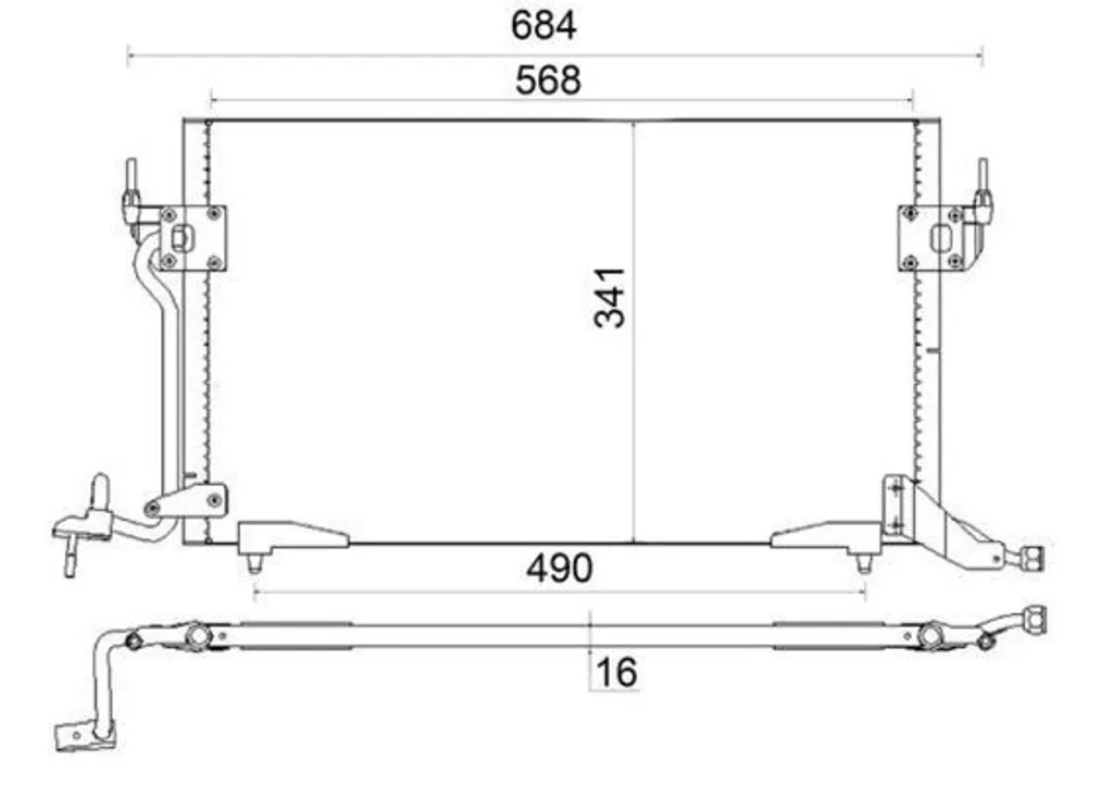 Radiateur de Condenseur de Clim pour Citroën Berlingo et Xsara 1.9D