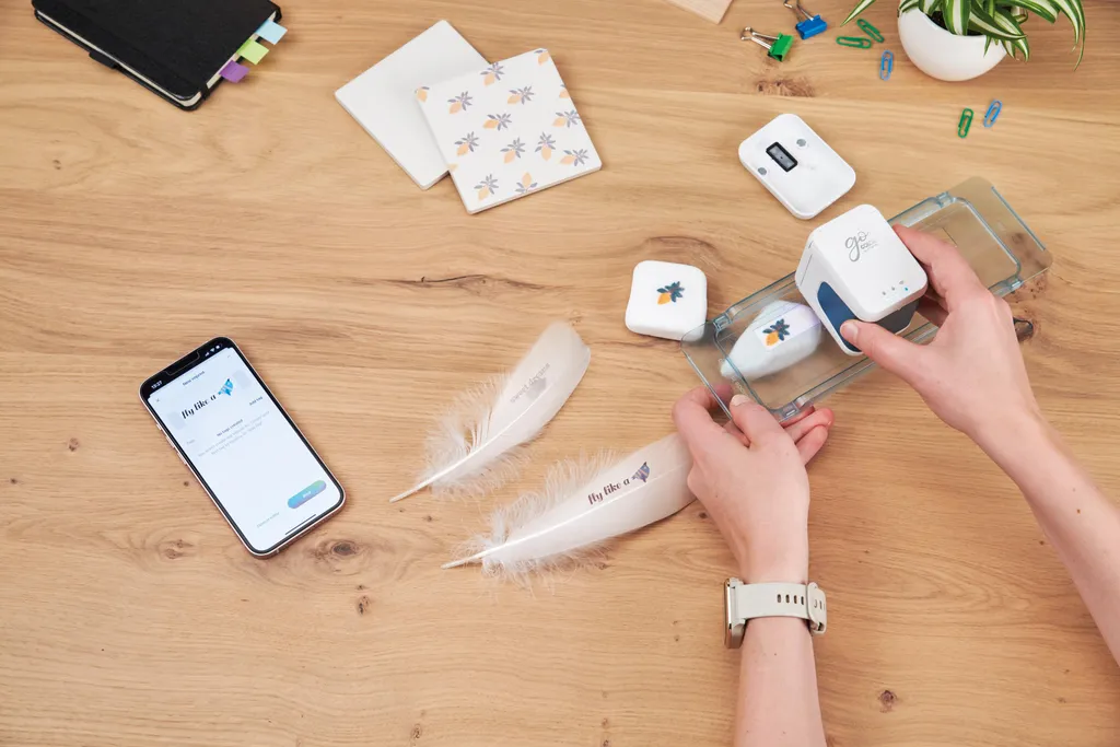 COLOP e-mark go imprimante mobile blanc : tampon numérique compact pro - 8