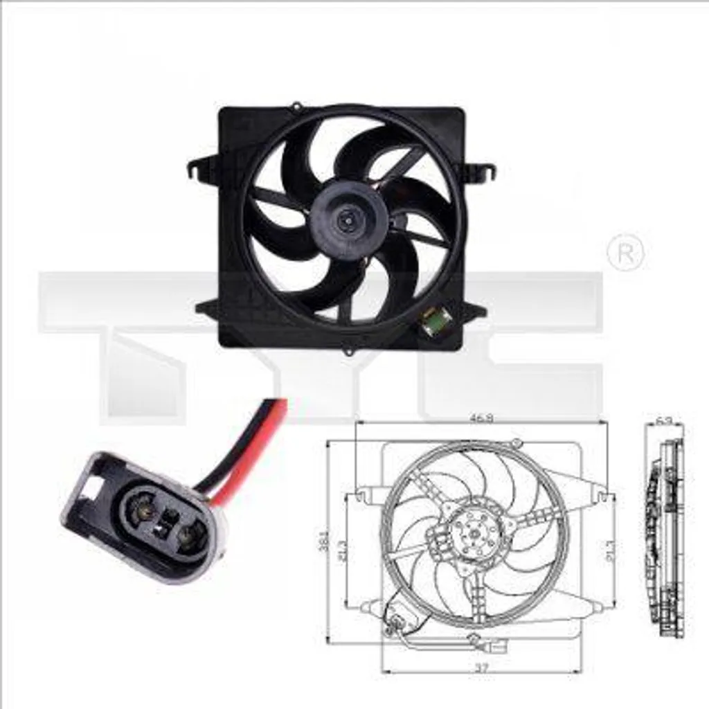Ventilateur radiateur TYC 810-0014 : Stop surchauffe moteur Ford KA
