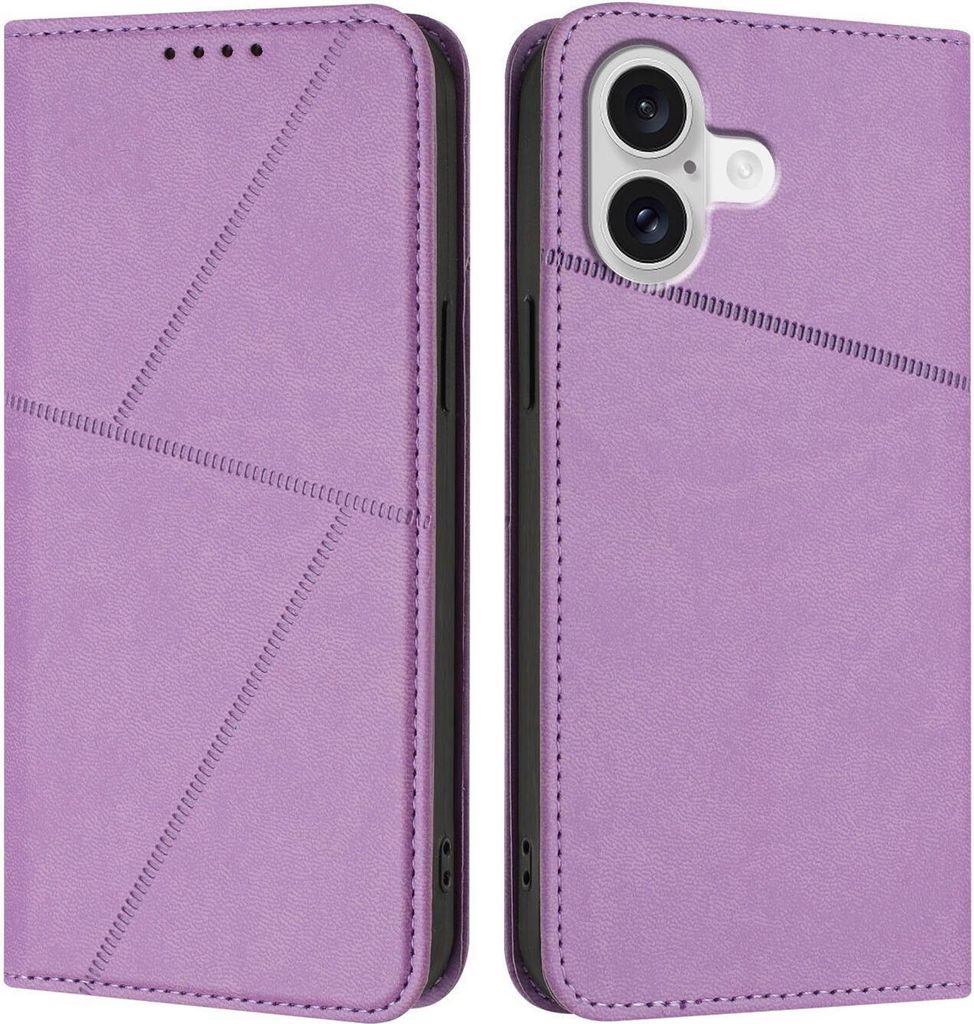 Mobigear Frosted Flip iPhone 17 Hülle Klapphülle Geldbörse - Lila